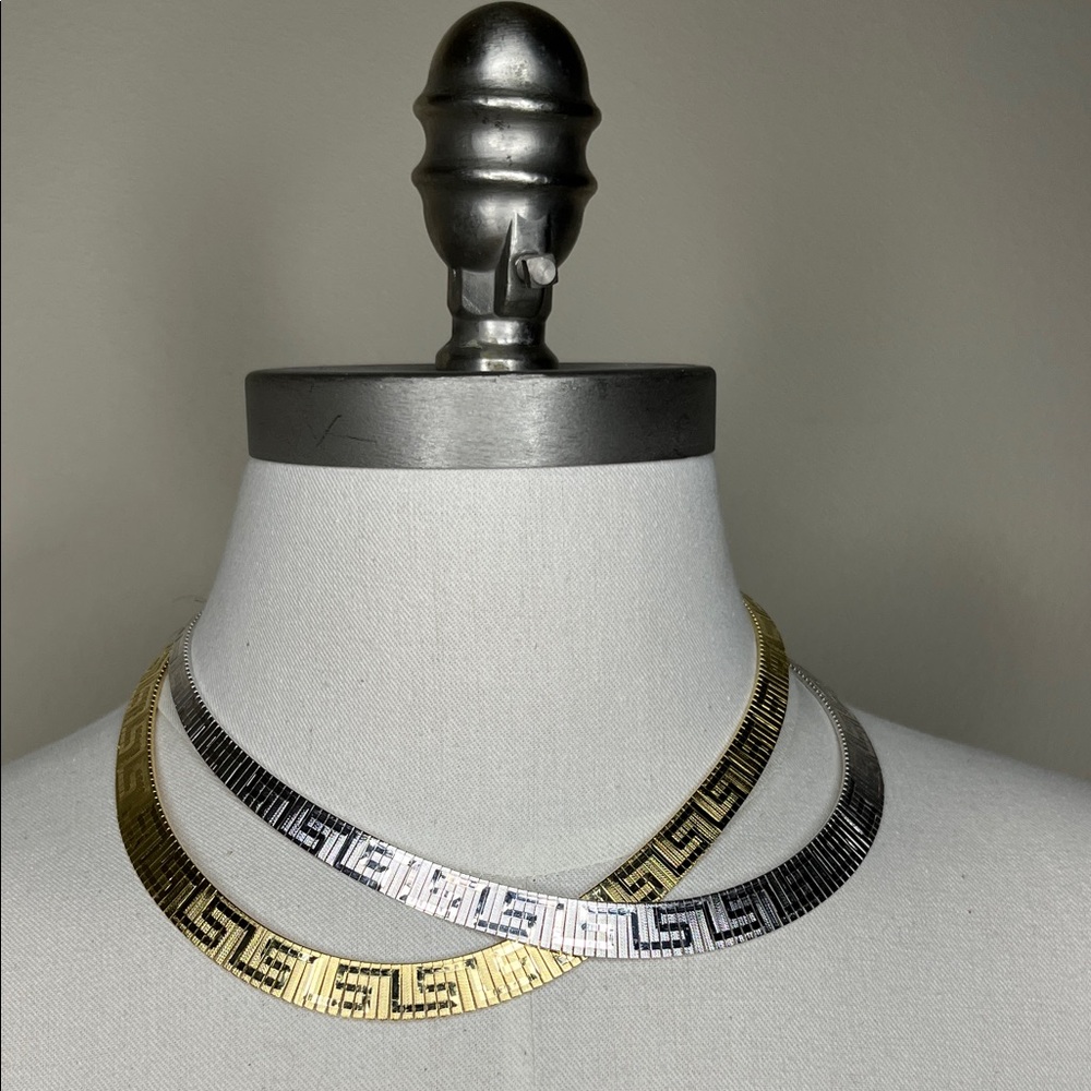 Elegant Gold and Silver Women's Necklace Set